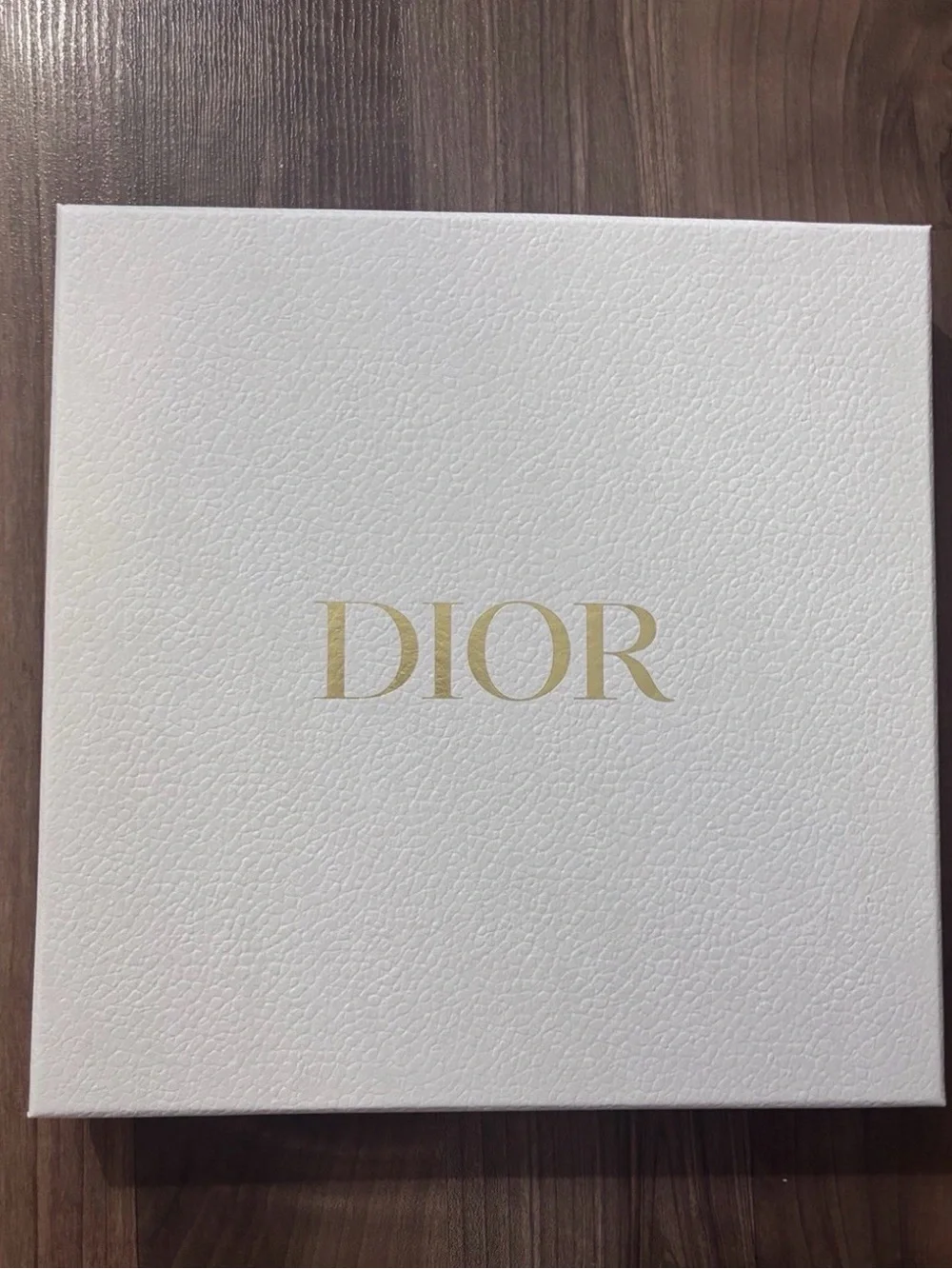 Dior Empty White Box 10x10x1.5 Inch With Ribbon